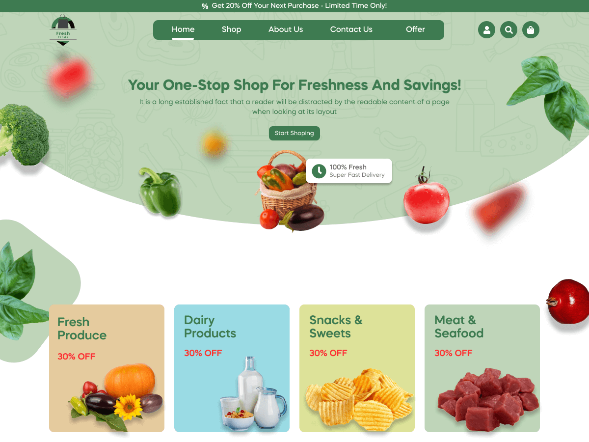 Grocery Supermarket Elementor theme screenshot