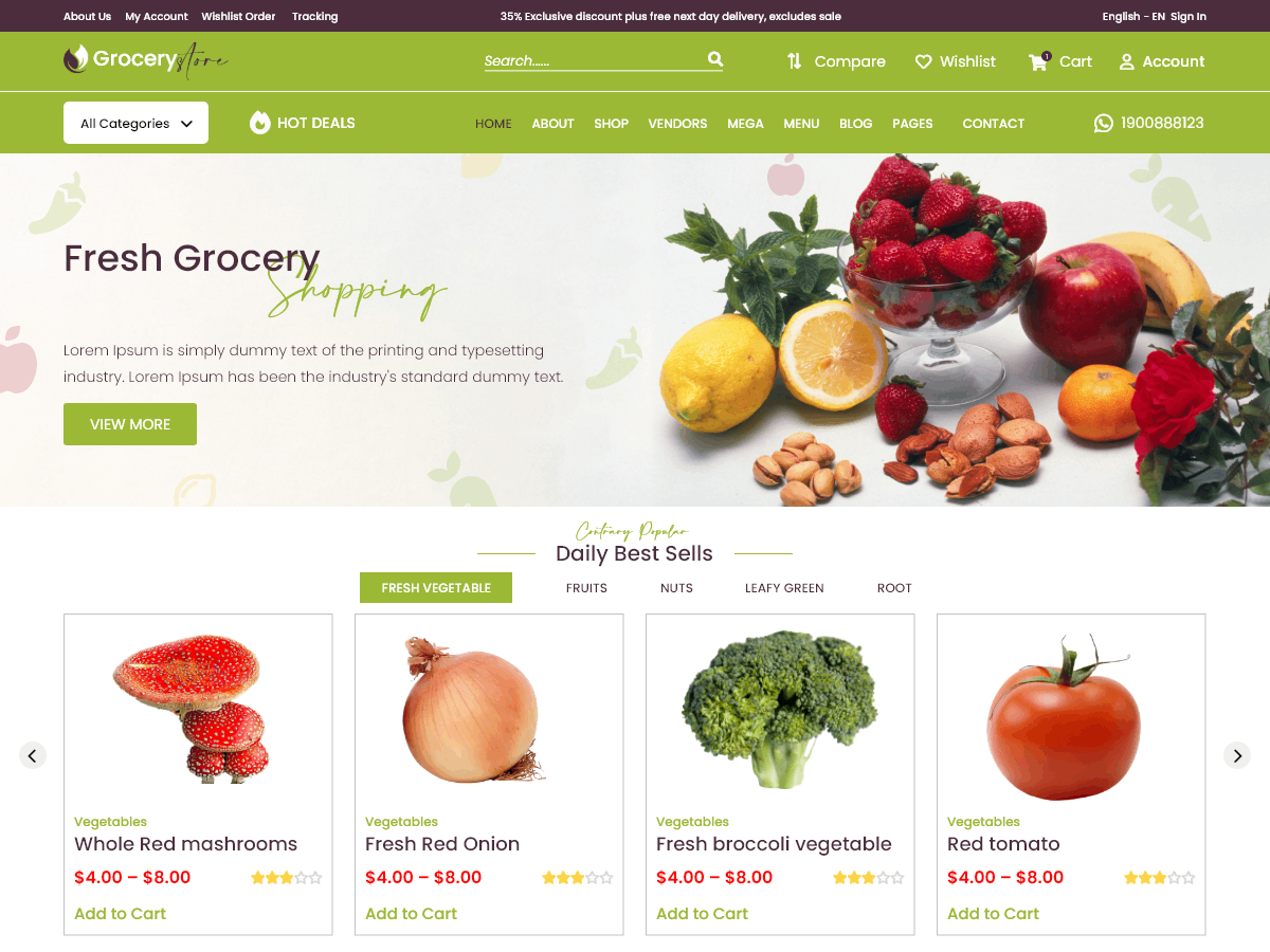 Grocery Supermarket theme screenshot