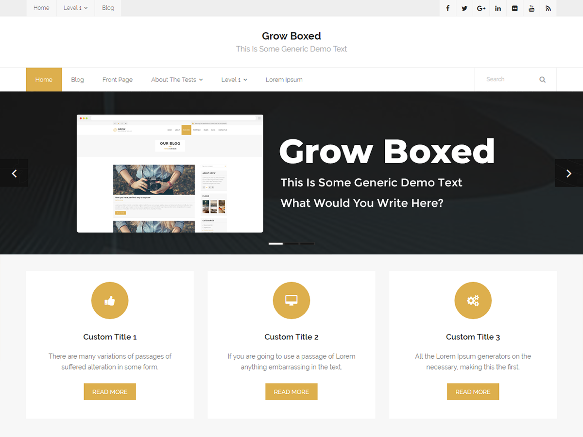Grow Boxed theme screenshot