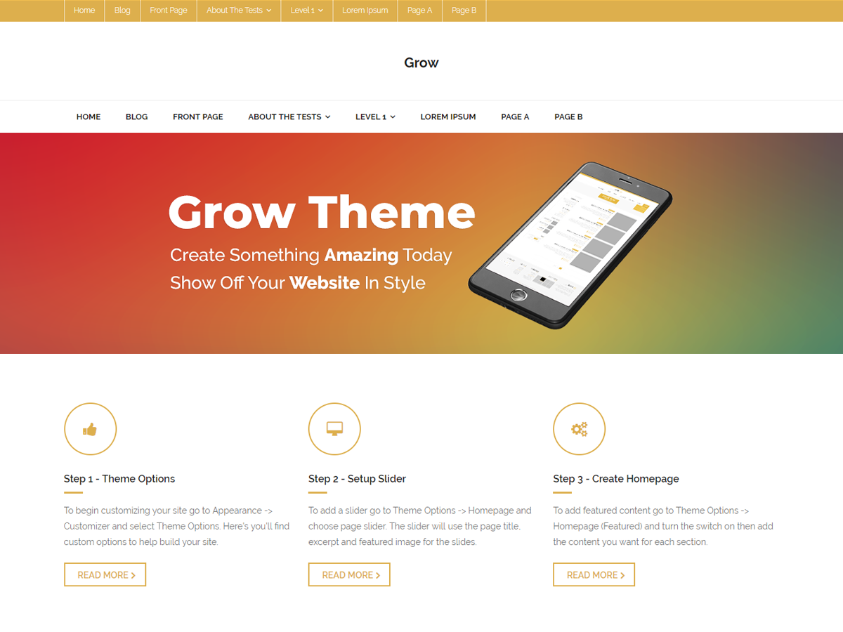 Grow Magazine theme screenshot