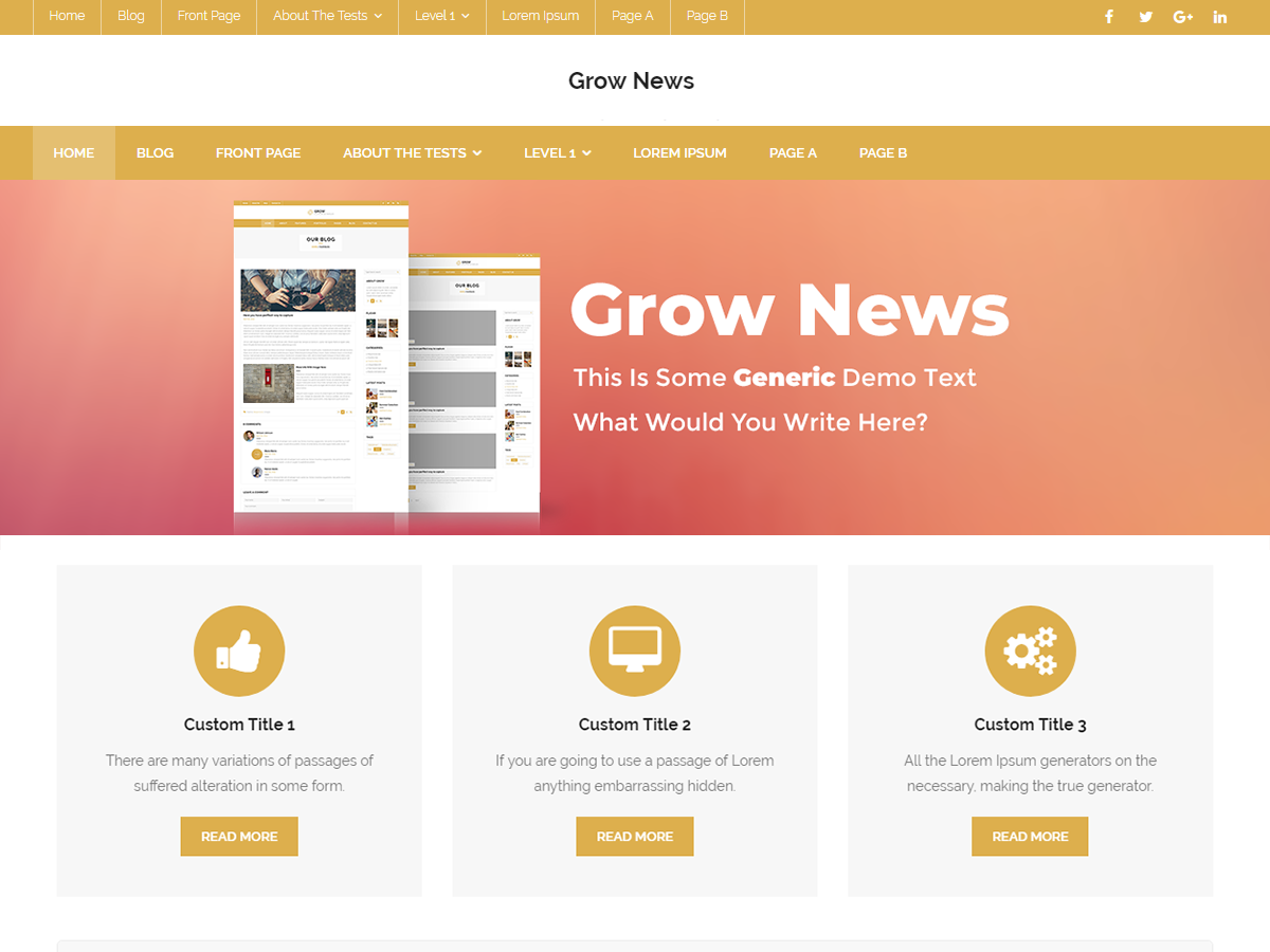 Grow News theme screenshot