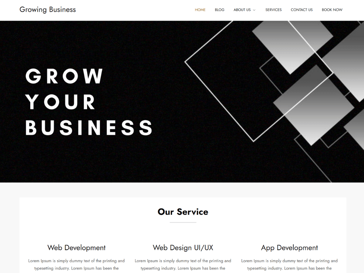 Growing Business theme screenshot