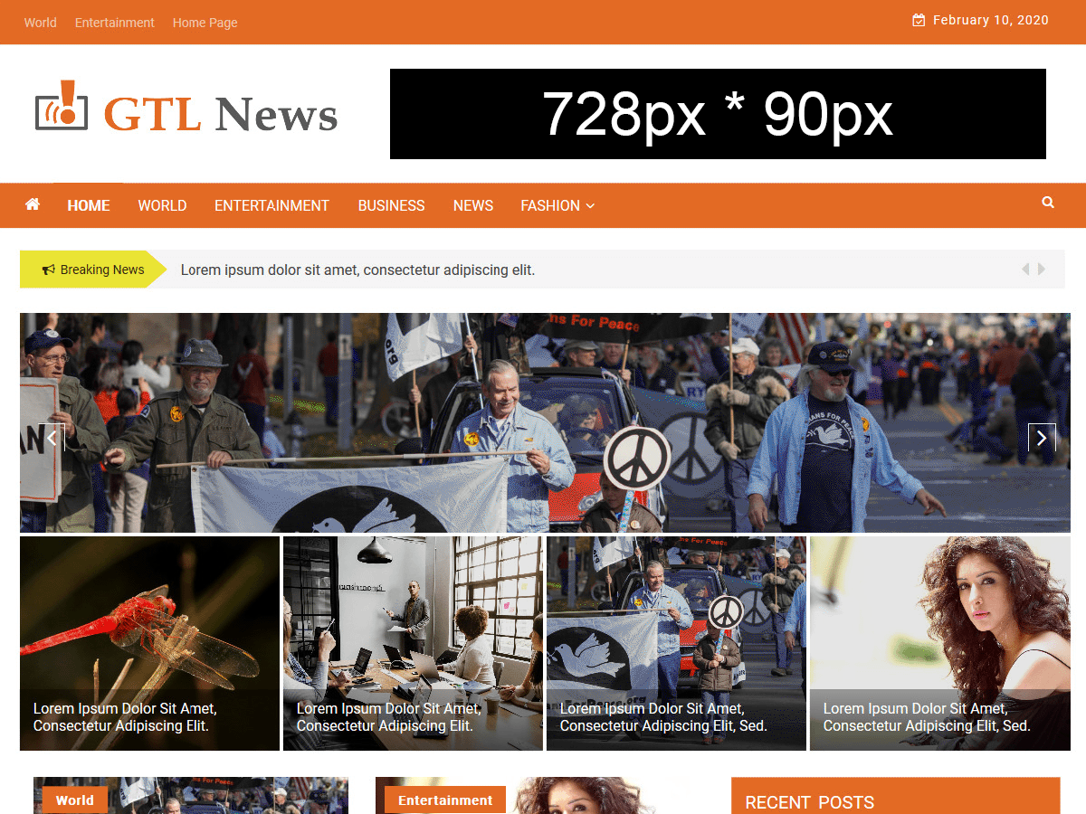 GTL News theme screenshot