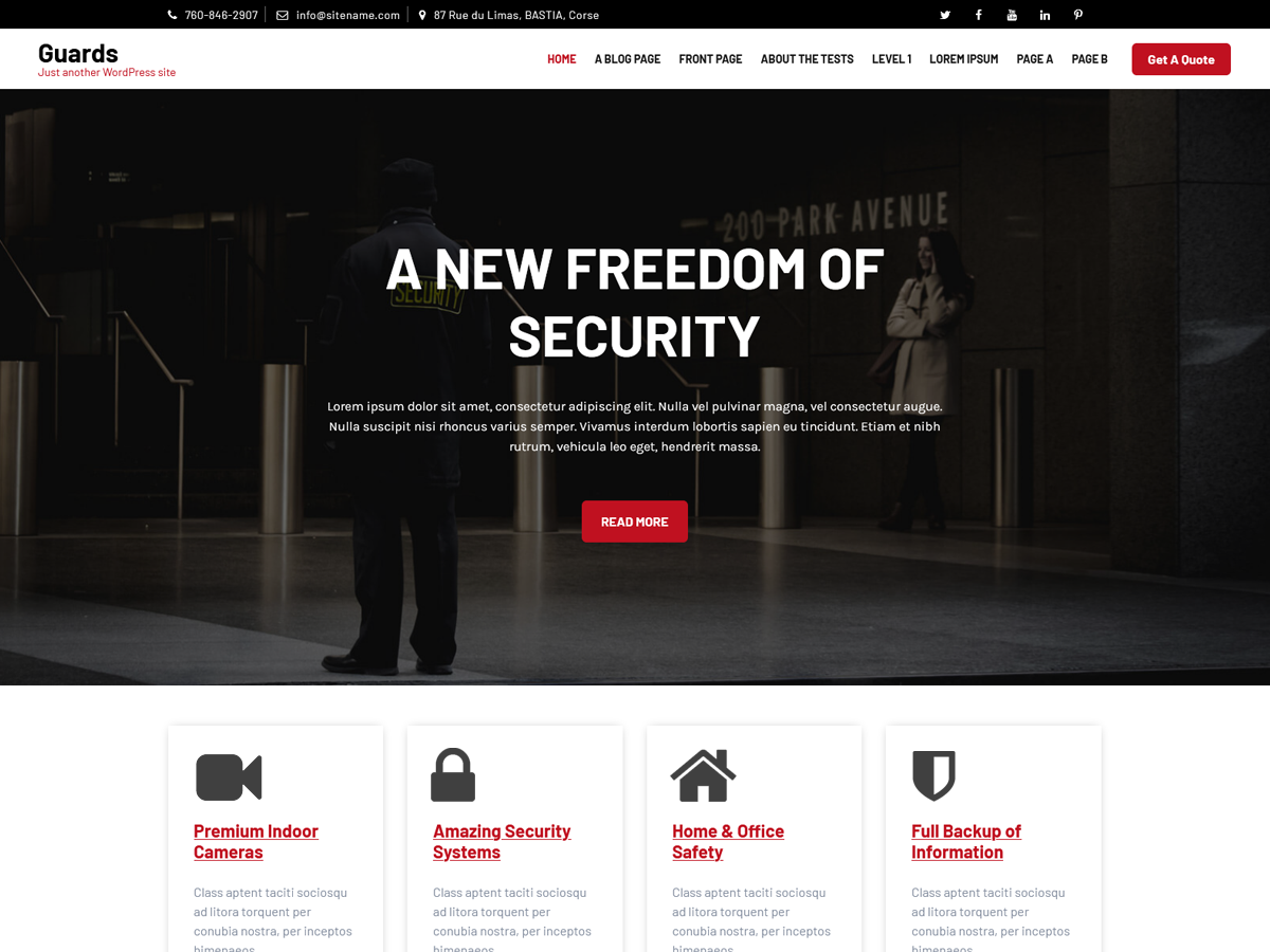 Guards Lite theme screenshot