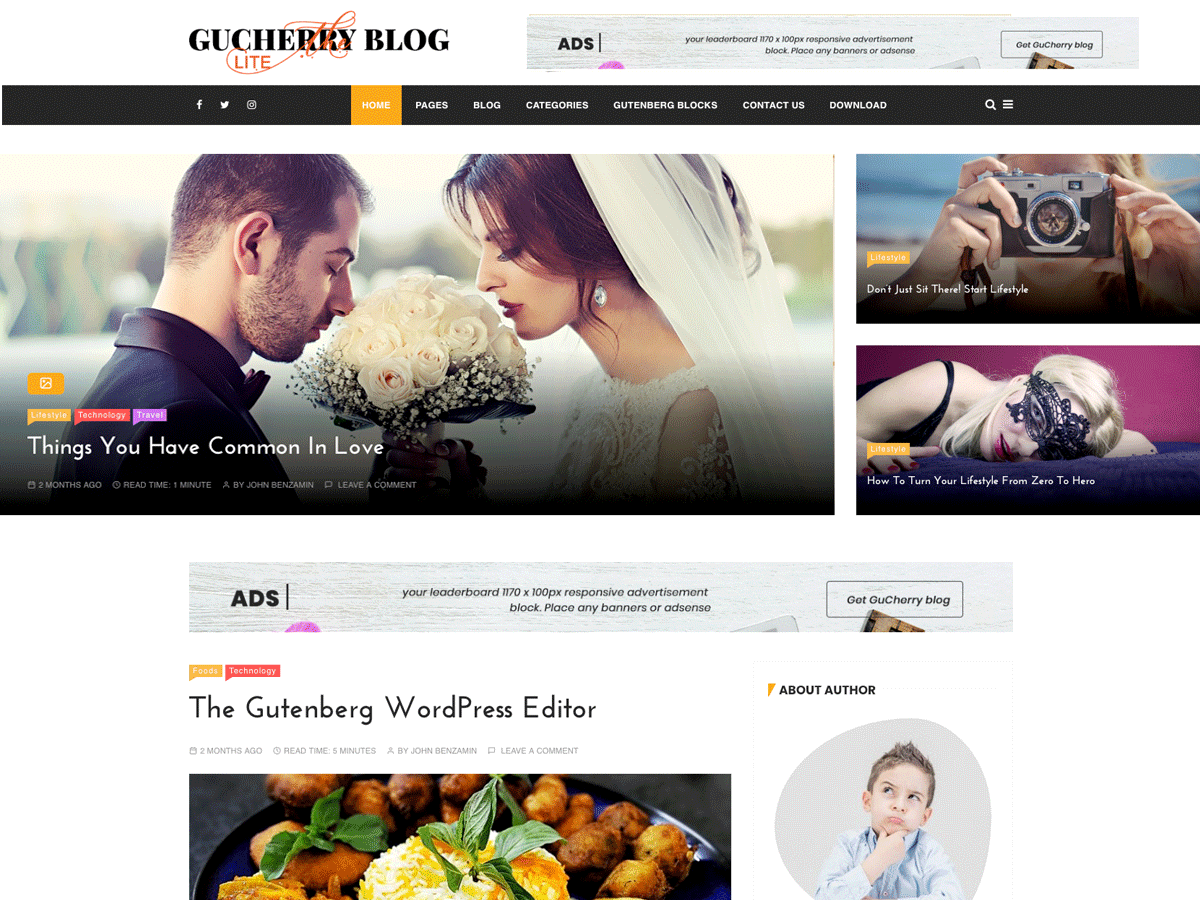 GuCherry Lite theme screenshot
