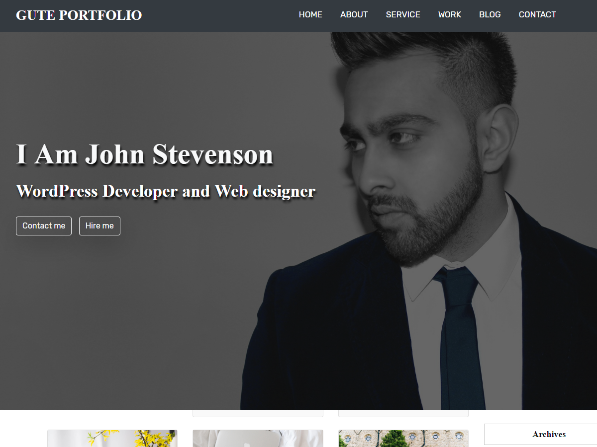 Gute Portfolio theme screenshot