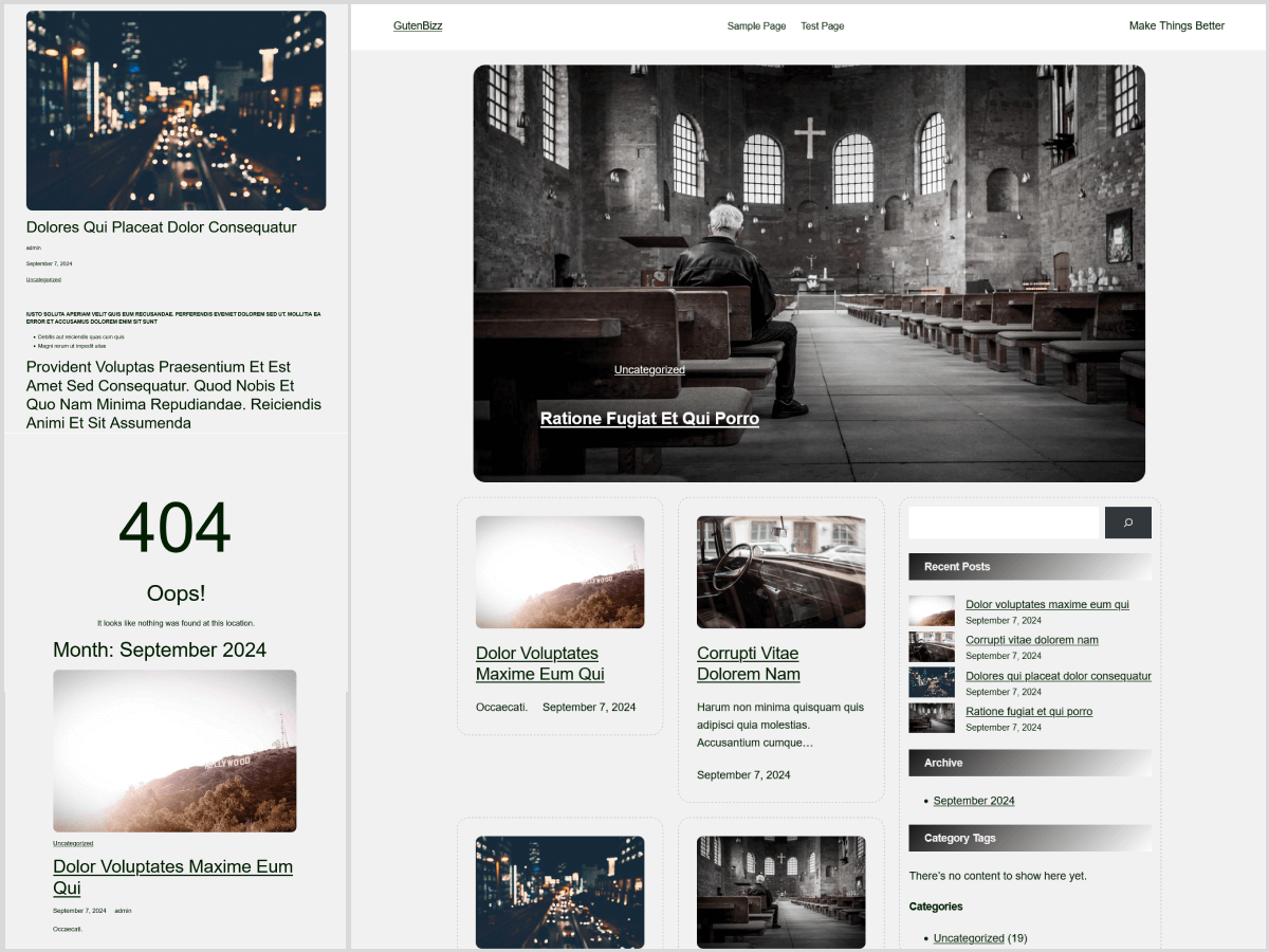 Guten Bizz theme screenshot
