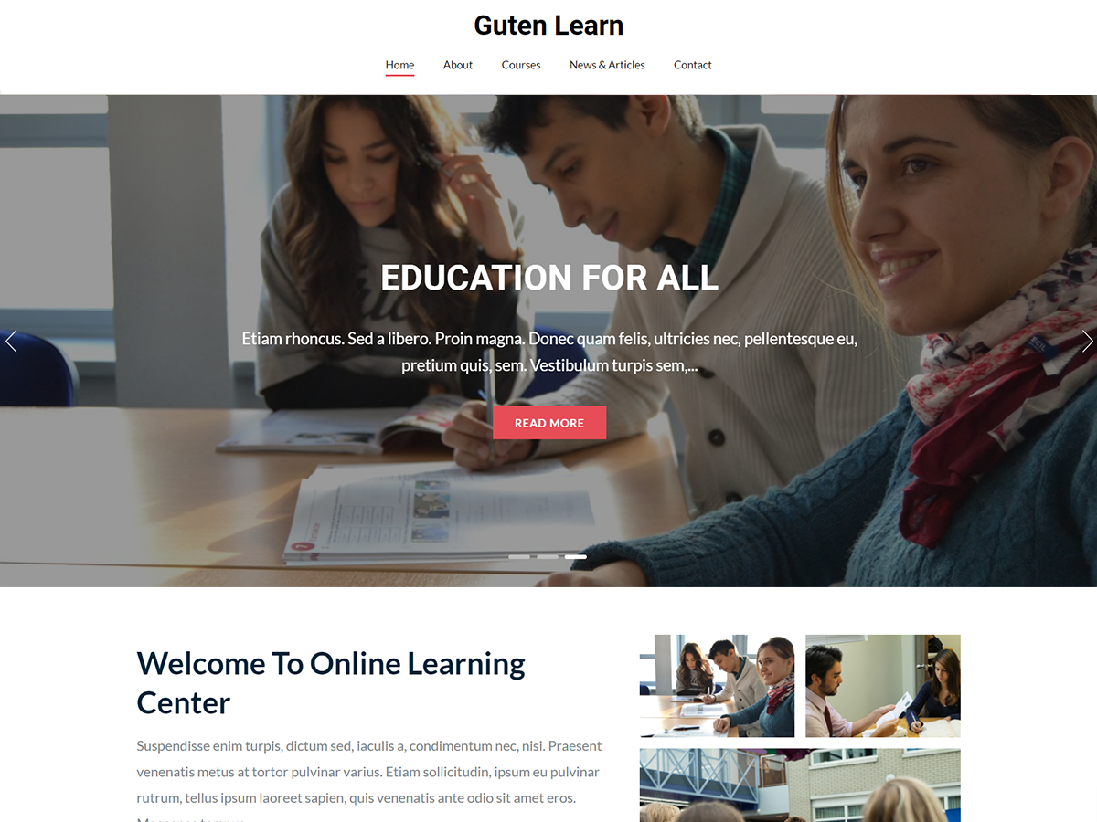 Guten Learn theme screenshot