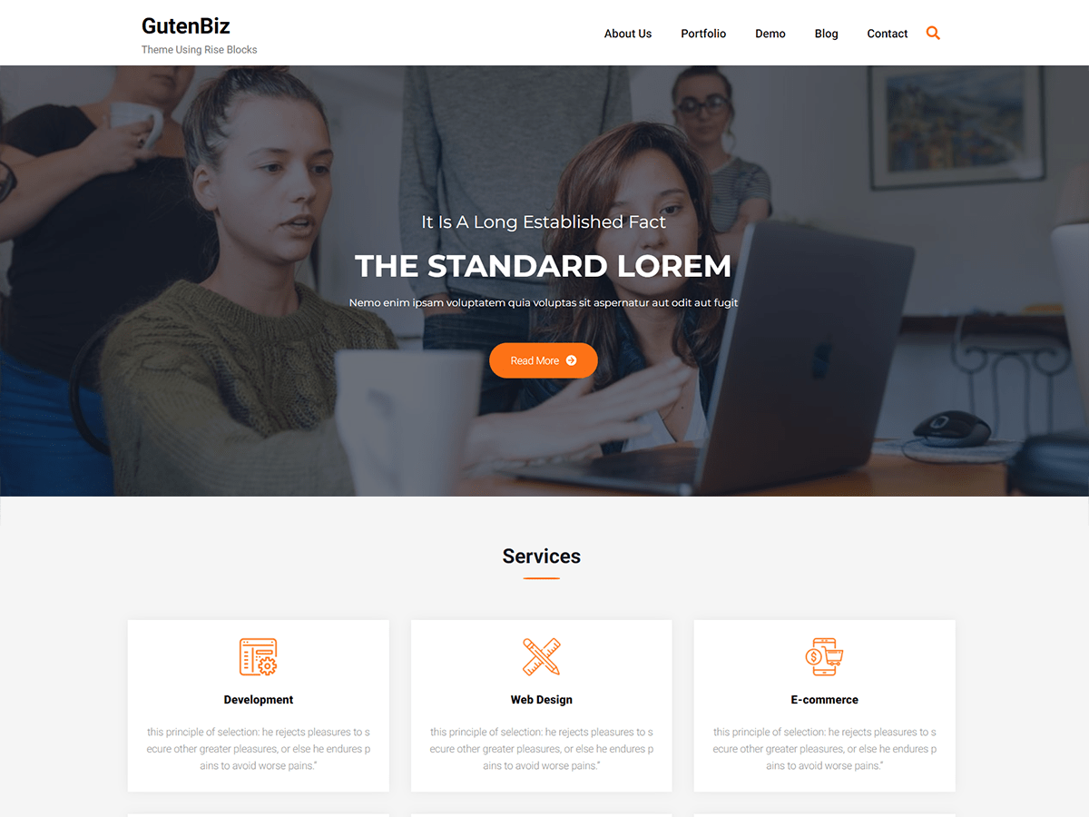 Gutenbiz theme screenshot
