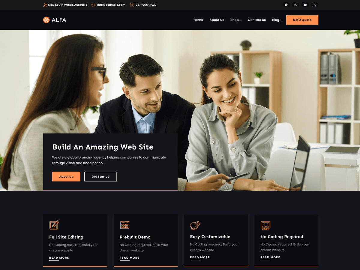 Gutenify Alfa theme screenshot