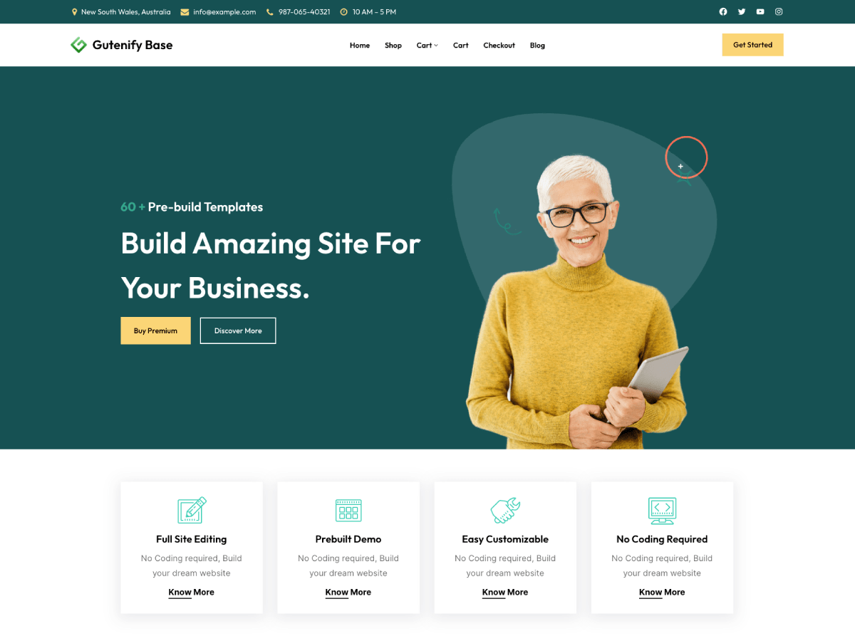 Gutenify Base theme screenshot