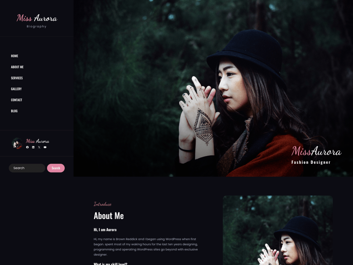 Gutenify Biography theme screenshot