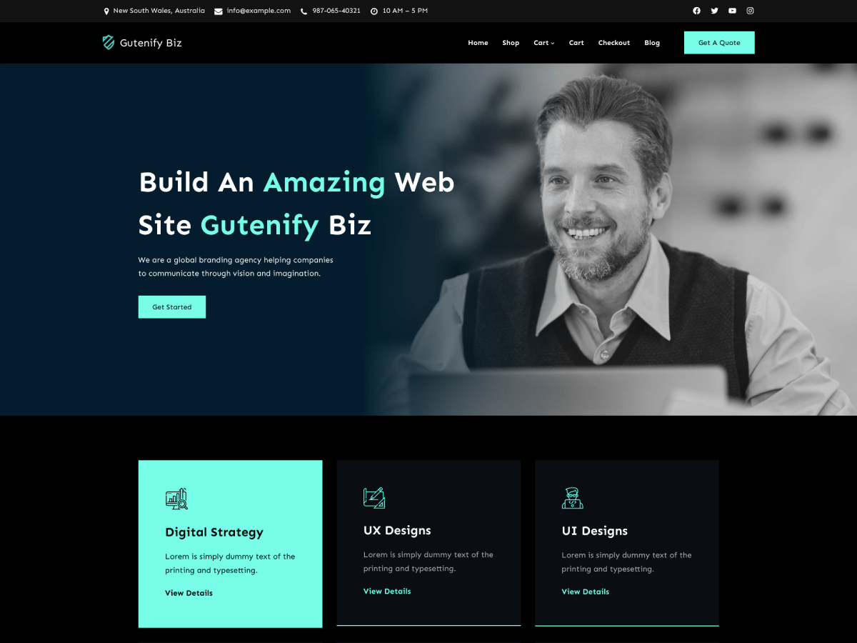 Gutenify Biz theme screenshot