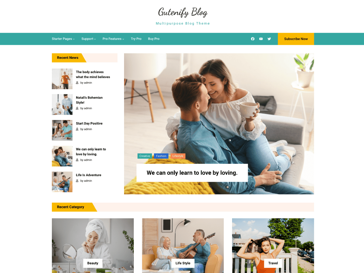 Gutenify Blog theme screenshot