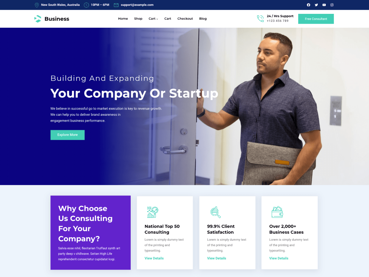 Gutenify Business theme screenshot