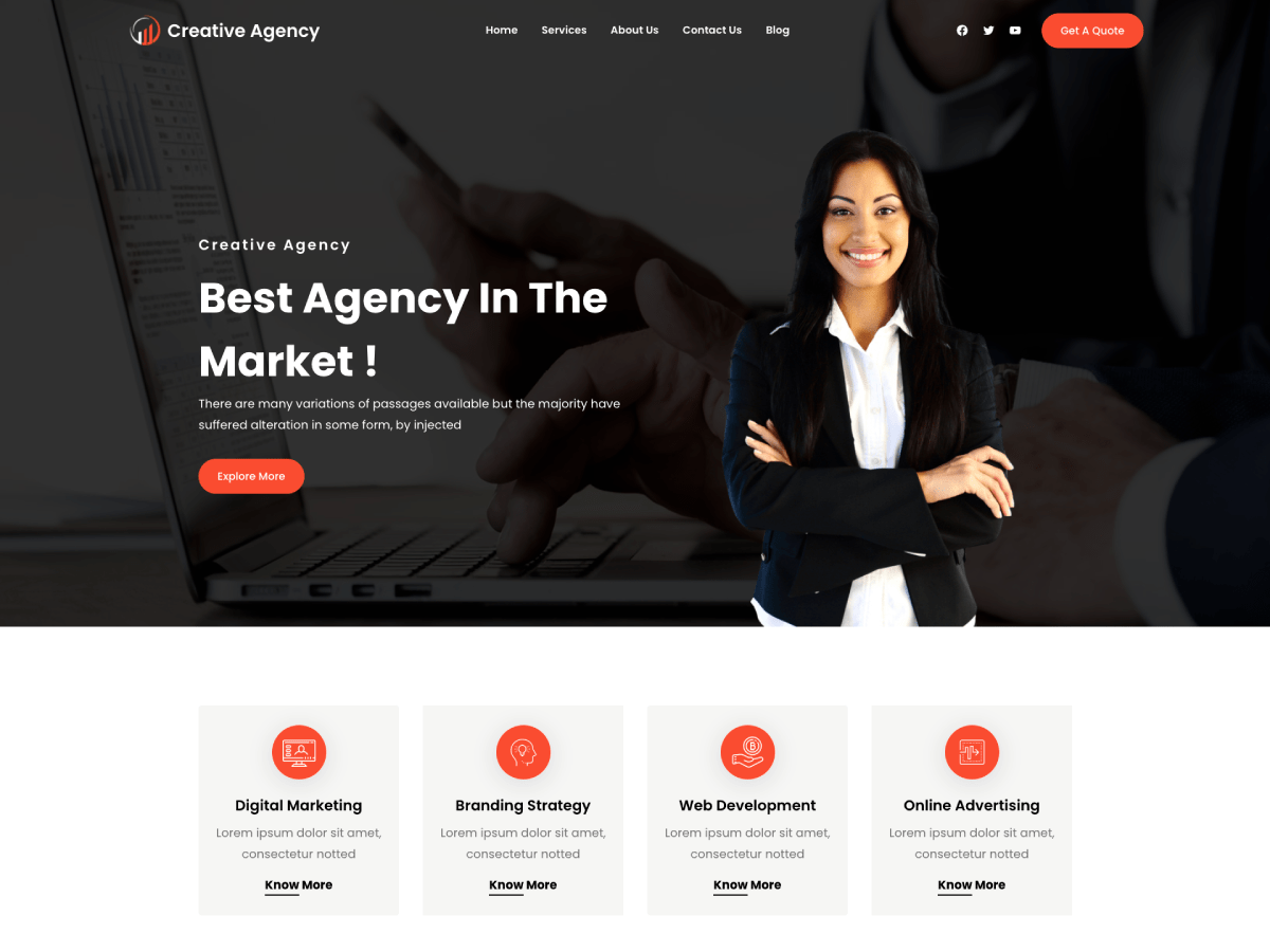 Gutenify Creative Agency theme screenshot