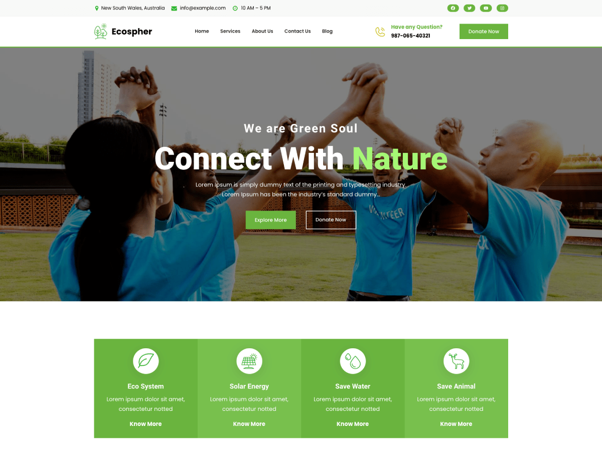Gutenify Ecosphere theme screenshot