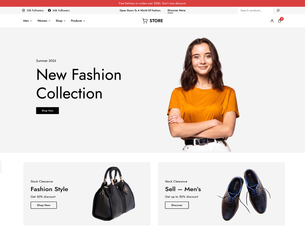 Gutenify Fashionstore theme screenshot