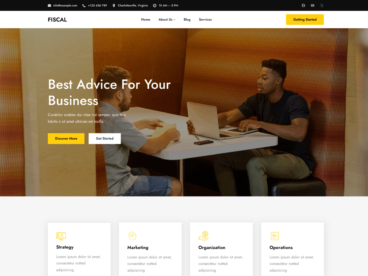 Gutenify Fiscal theme screenshot