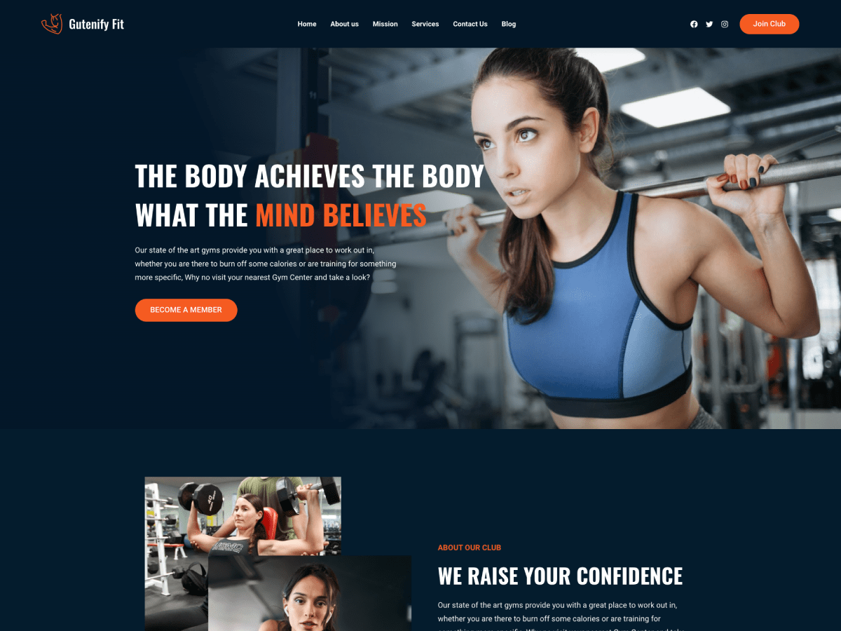 Gutenify Fit theme screenshot