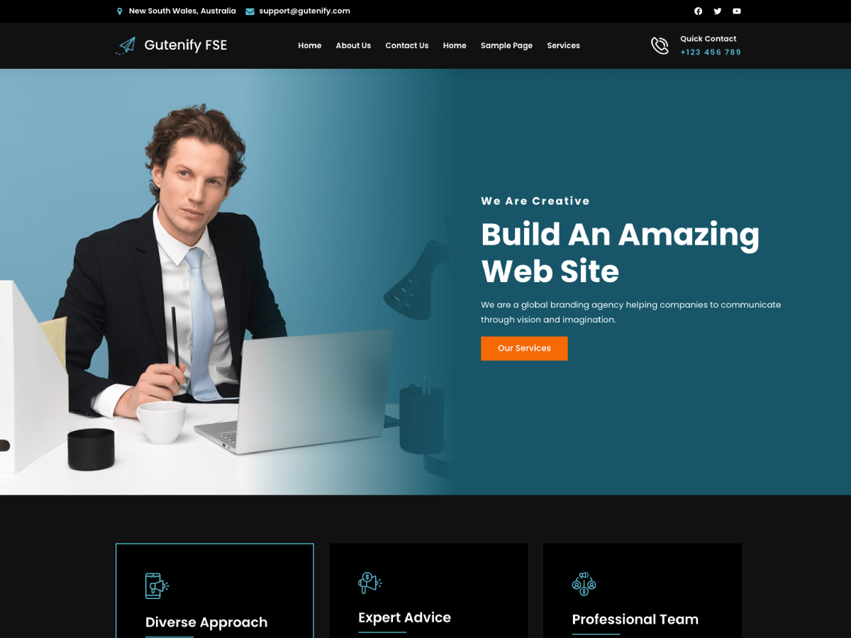 Gutenify FSE theme screenshot