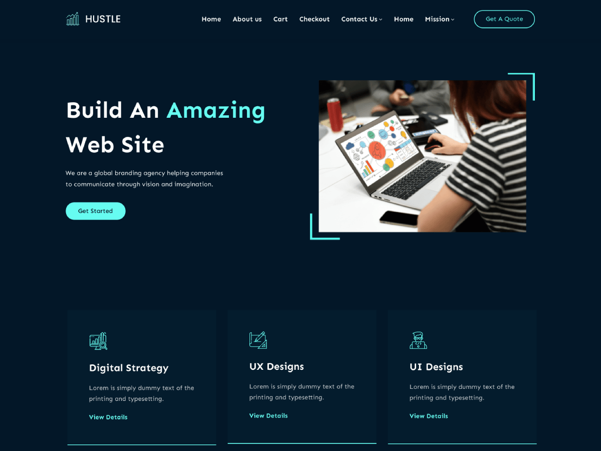 Gutenify Hustle theme screenshot