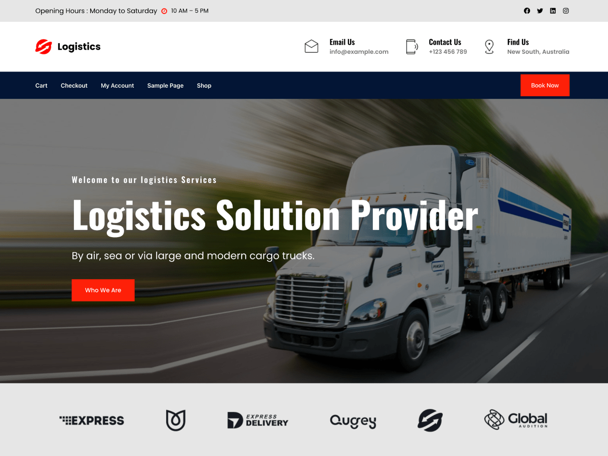Gutenify Logistics theme screenshot