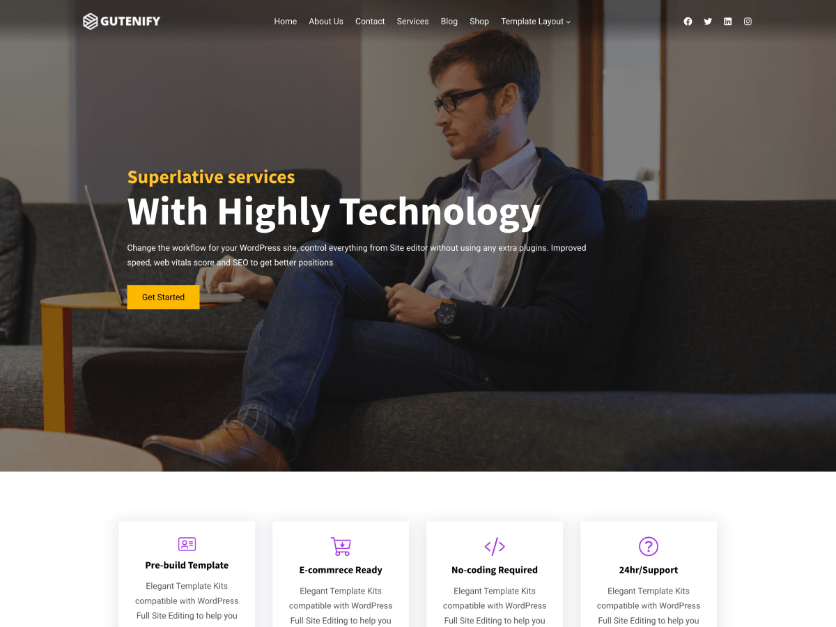 Gutenify Template Kit theme screenshot