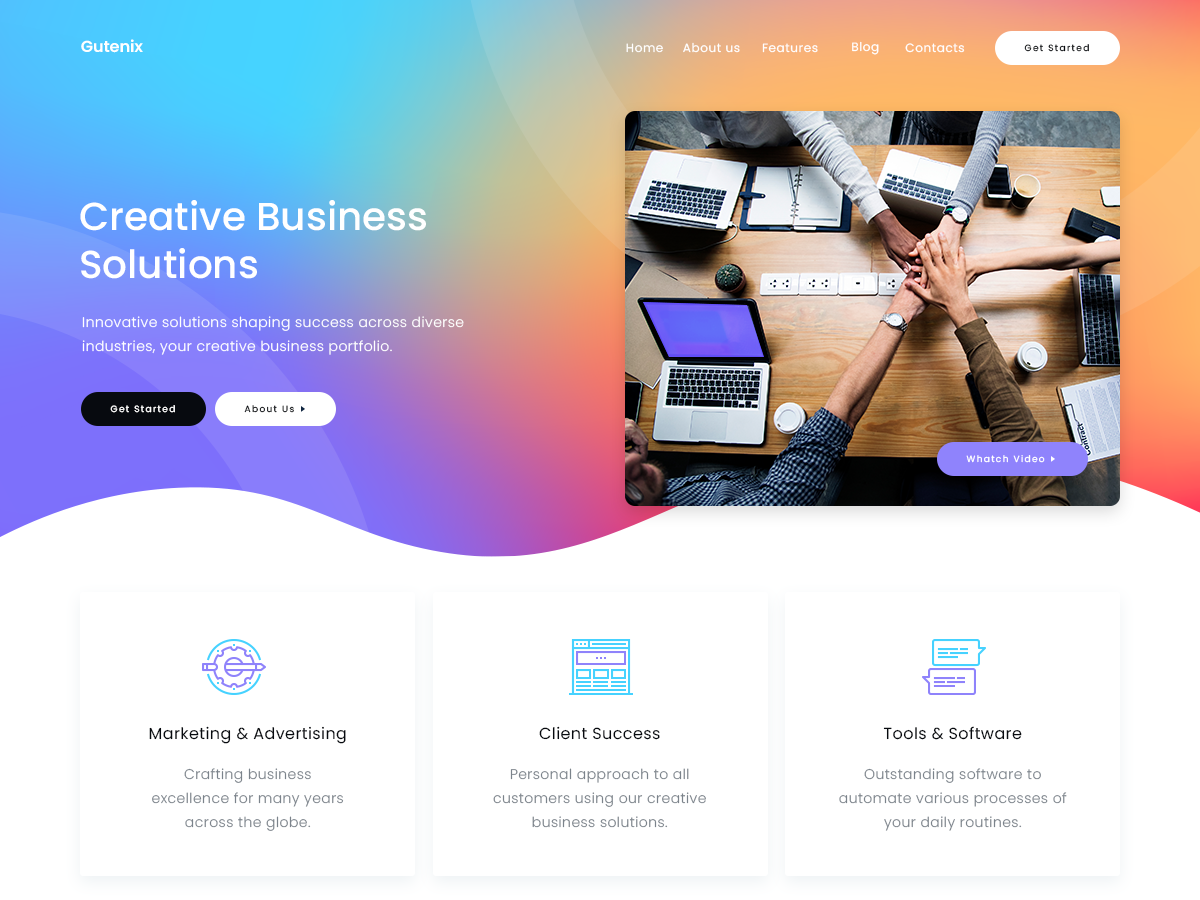 Gutenix theme screenshot