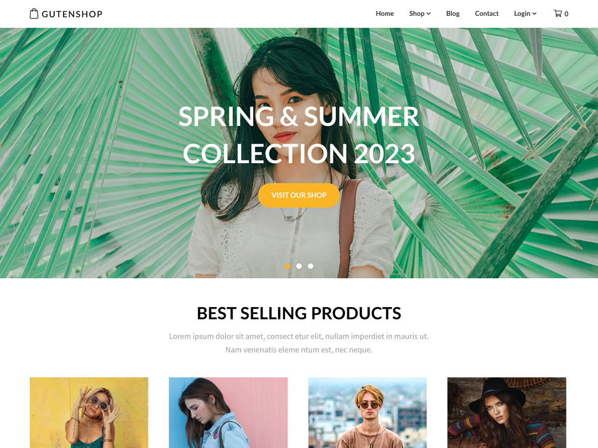 Gutenshop theme screenshot