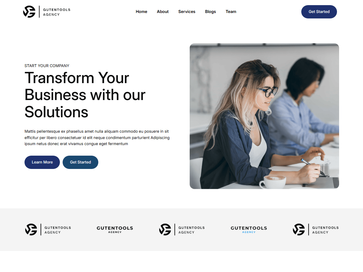 Gutentools Agency theme screenshot