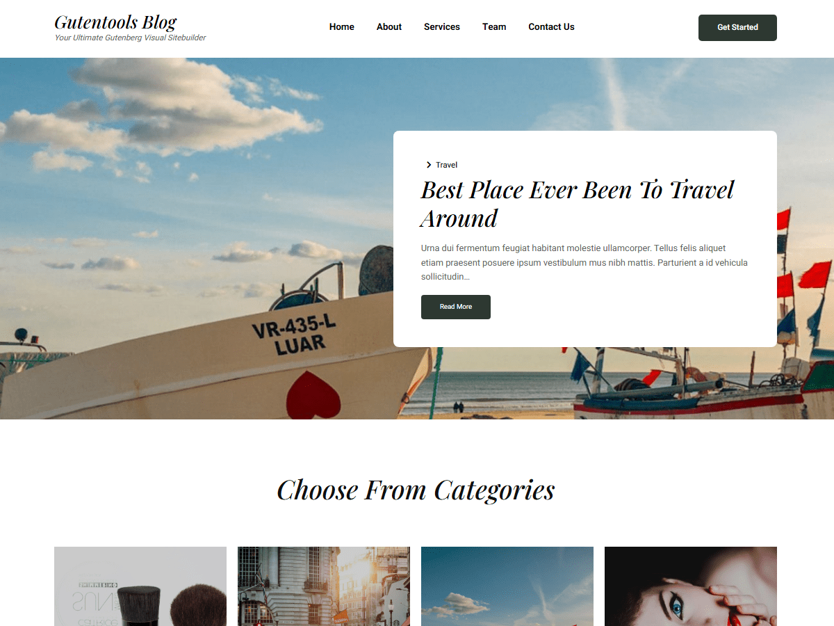 Gutentools Blog theme screenshot