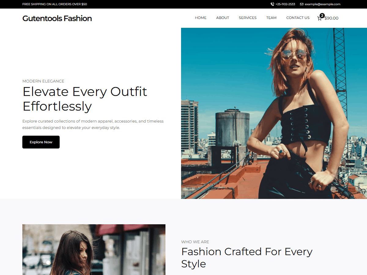 Gutentools Fashion theme screenshot