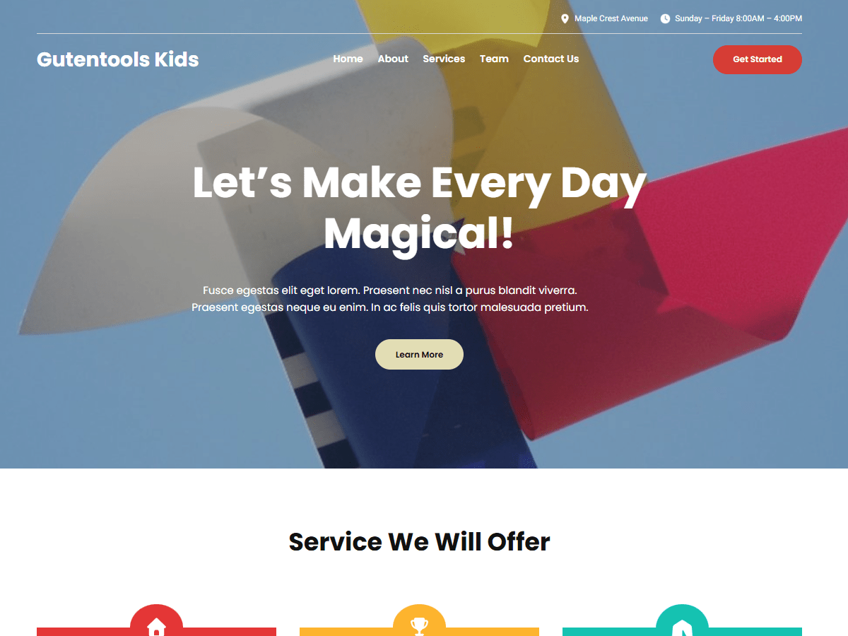 Gutentools Kids theme screenshot