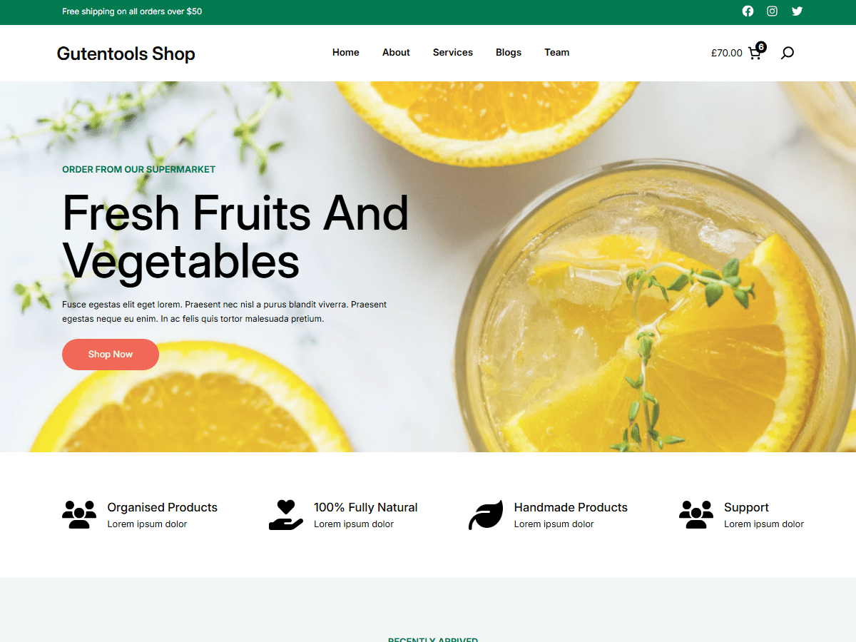 Gutentools Shop theme screenshot