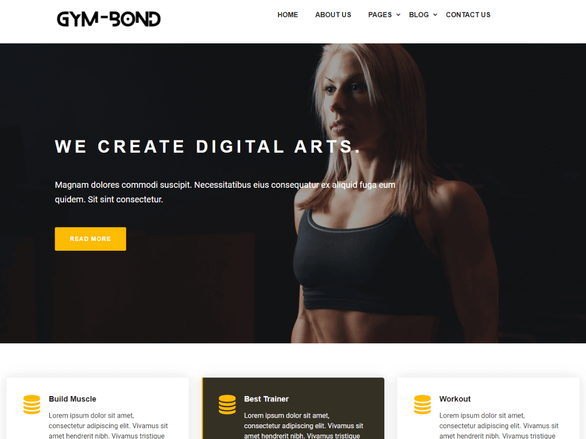 Gym Bond theme screenshot