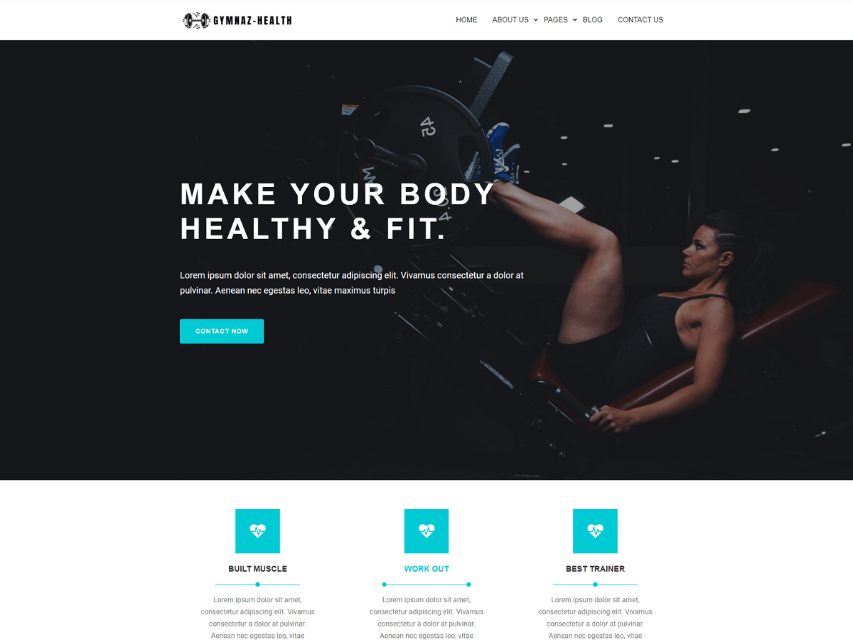 Gymnaz Health theme screenshot