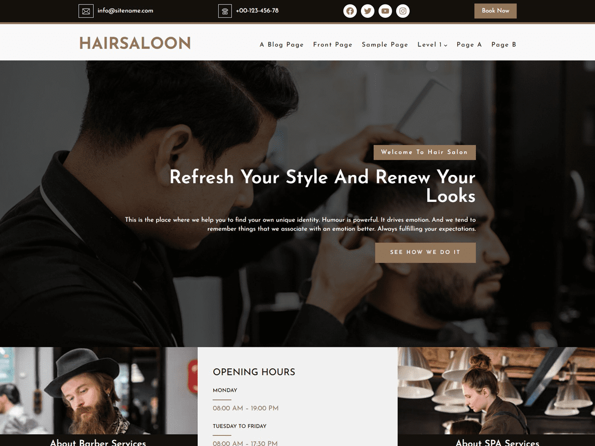 Hairsaloon theme screenshot