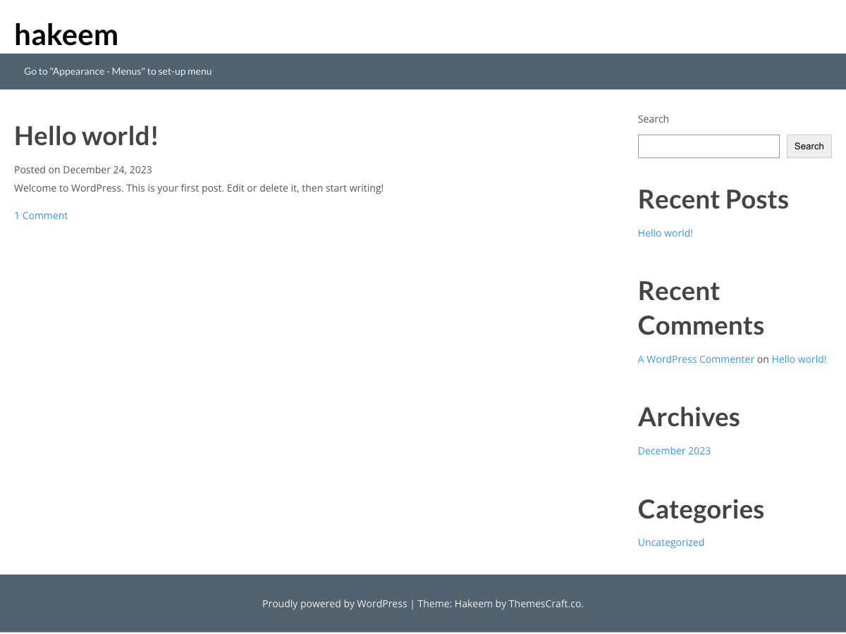Hakeem theme screenshot