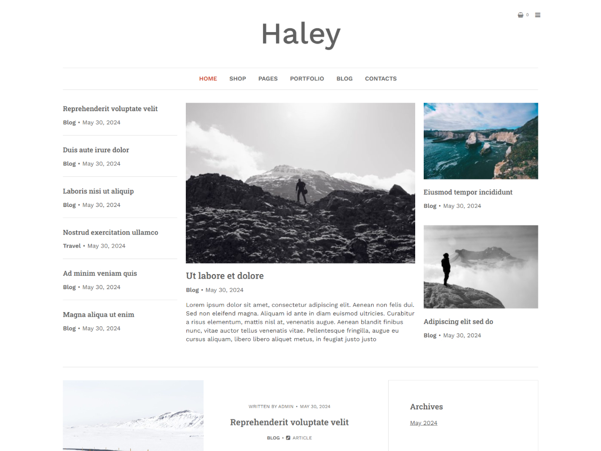 Haley theme screenshot