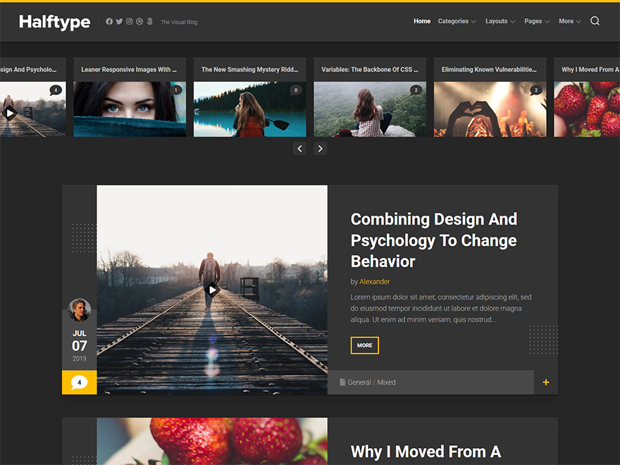 Halftype theme screenshot
