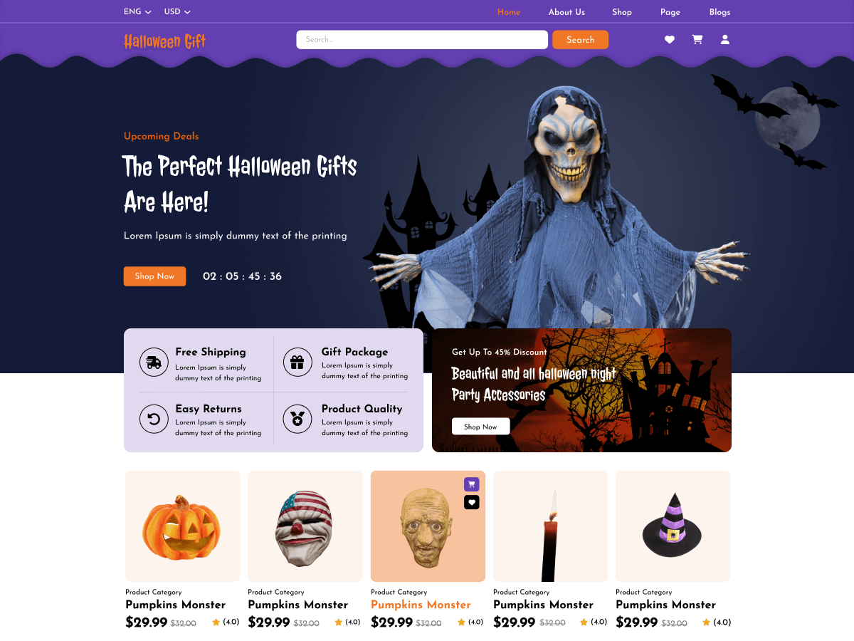 Halloween Store theme screenshot