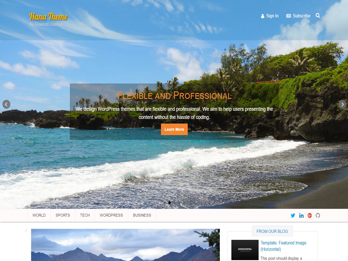 Hana theme screenshot