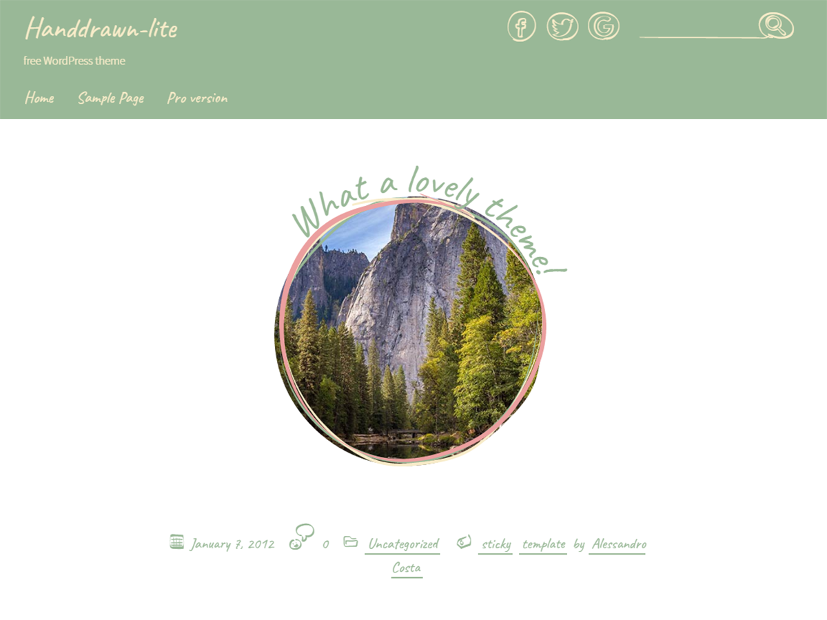 Handdrawn-lite theme screenshot