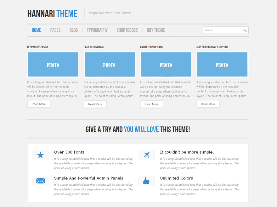 Hannari Blue theme screenshot