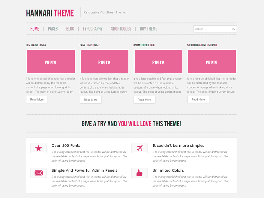 Hannari Pink theme screenshot