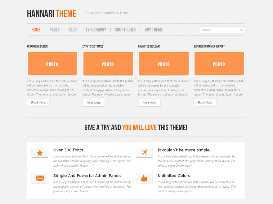 Hannari theme screenshot