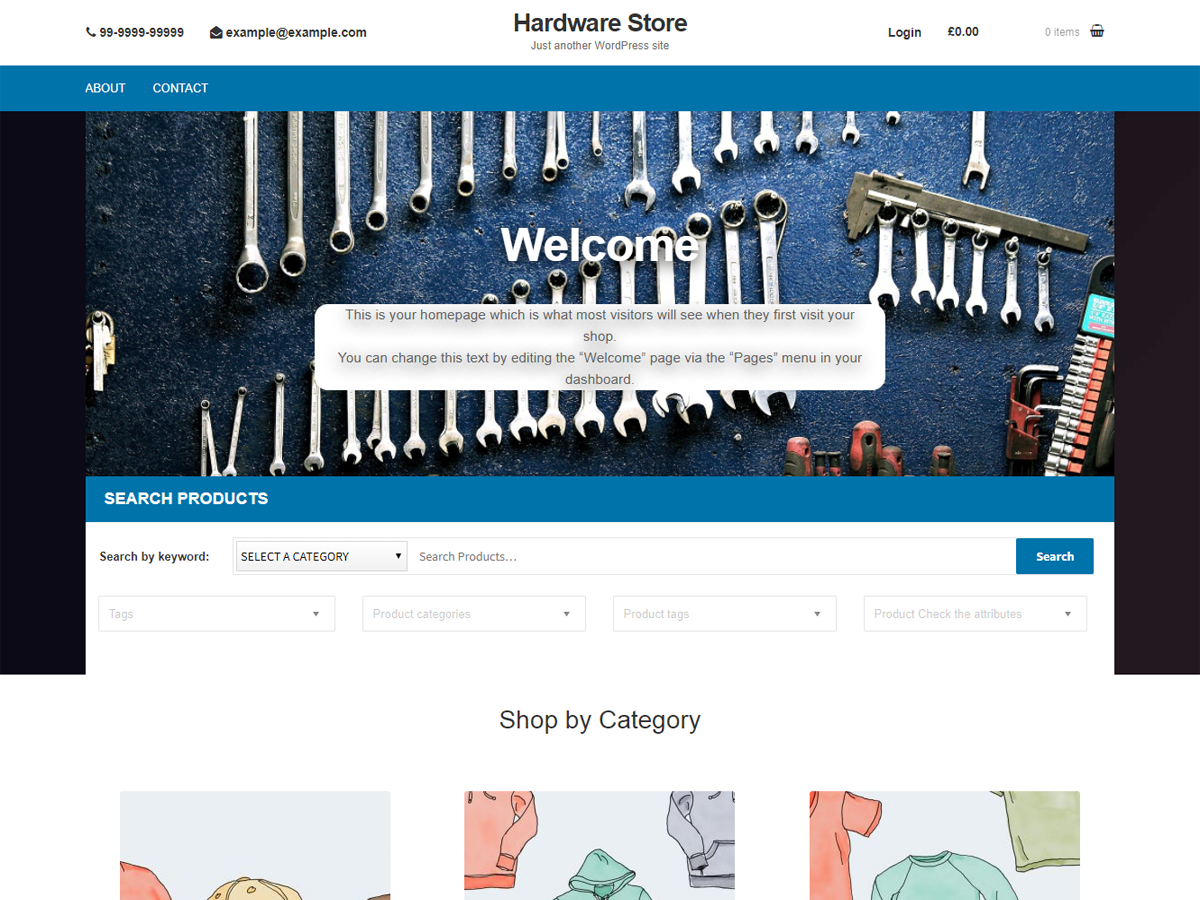 Hardware Store theme screenshot