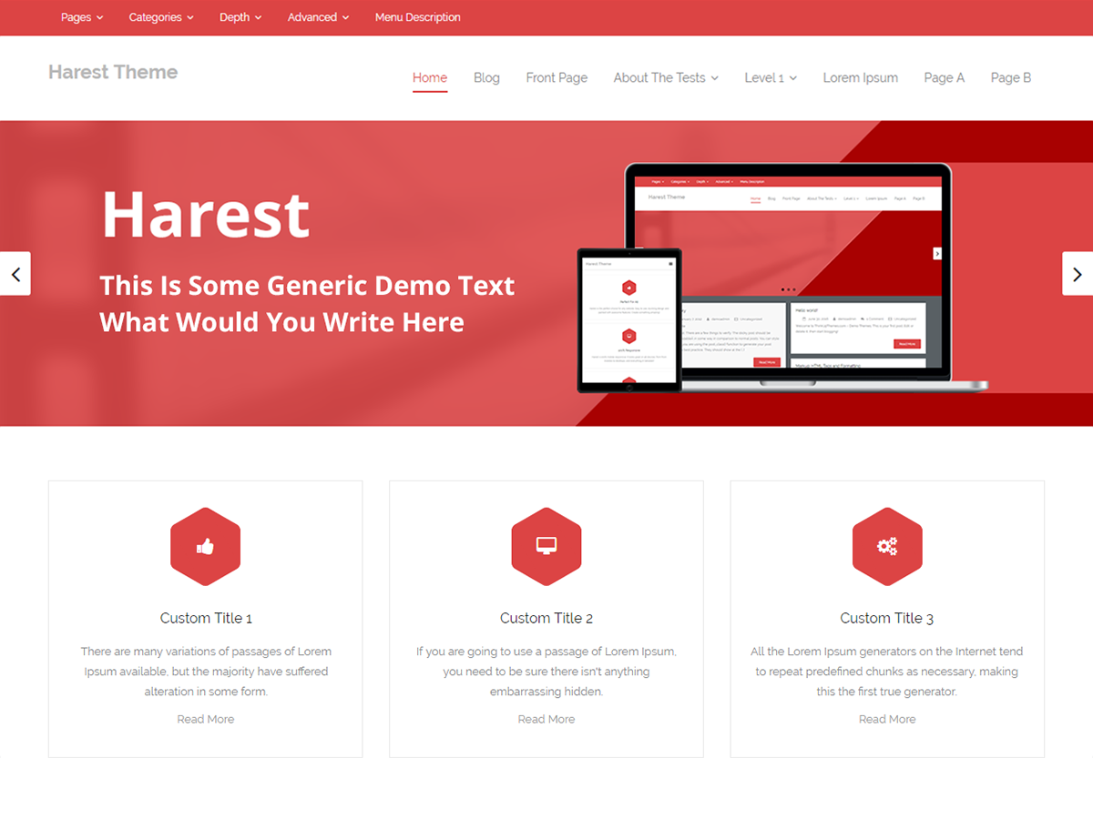 Harest theme screenshot