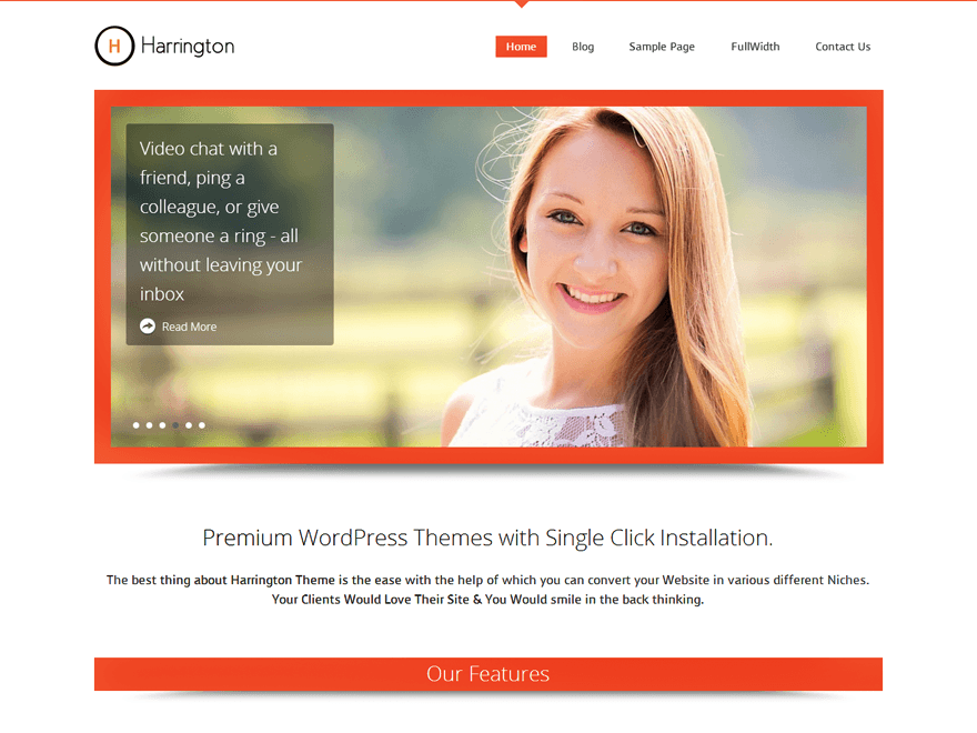 Harrington theme screenshot